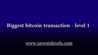 Biggest bitcoin transaction – level 1