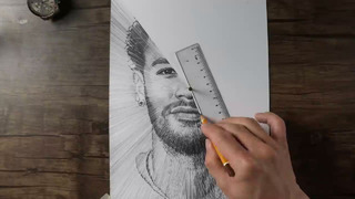 How to draw Neymar using nails – DP Art