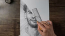 How to draw Neymar using nails – DP Art