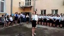 Выступление первого курса на праздничной линейке РЭЦК