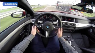 Pov bmw m5 f10 310 km-h top speed autobahn acceleration – 575 hp competition pack