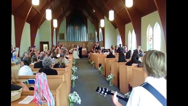 Students flashmob a Wedding Ceremony