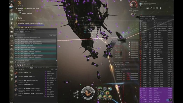 Eve Online. Вторжения (Incursions). HQ (40). Пример полета с сообществом