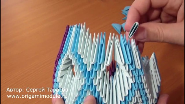 Модульное оригами лебедь. Modular origami Swan. Лебедь оригами. часть 3