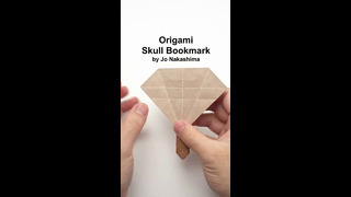Origami Skull Bookmark #shorts