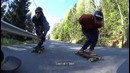 Sony X1000V VS GoPro Hero4 Black 4K, longboarding downhill