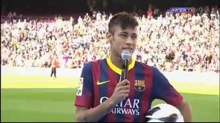 Neymar first day at FC Barcelona