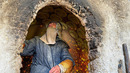 The Baker is Sitting Inside the Oven and Baking Bread | Preheated Oven | Uzbek cuisine