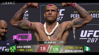 ВИДЕО БОЙ: Алекс Перейра – Исраэль Адесанья 2 | UFC 287