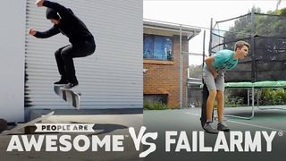 Wins Vs. Fails! High Kicks, Sand Dune Backflips, Jumprope & More | People Are Awesome Vs. Fail Army