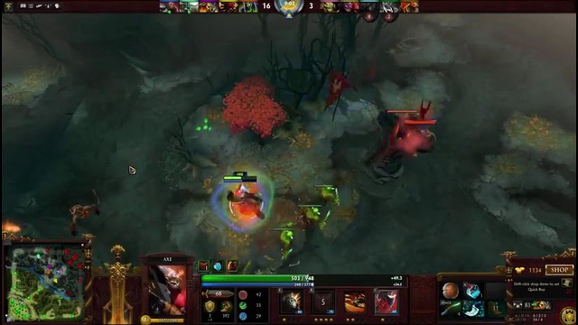 NaVi.Dendi plays Mid Axe + Commentary