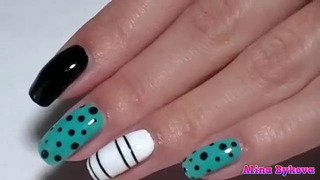 Модный маникюр горох nail art design
