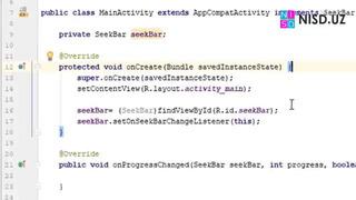 66 – Andoid Studio da – SeekBar haqida