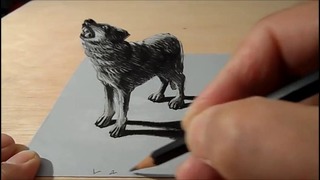 3D иллюстрация Волка