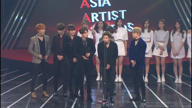 161116 TWICE (트와이스) BTS (방탄소년단) Win Best Artist Award @ Asia Artist Awards 2016