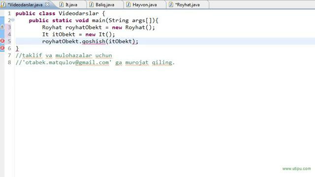 Javadan boshlang’ich darslar-59-obektlarni tutuvchi klass