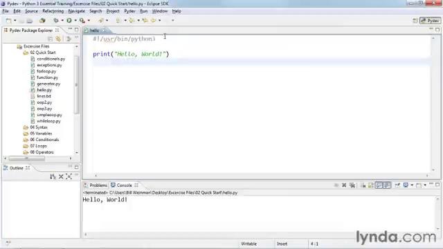 4 Phython Python Quick Start Getting started with Hello World