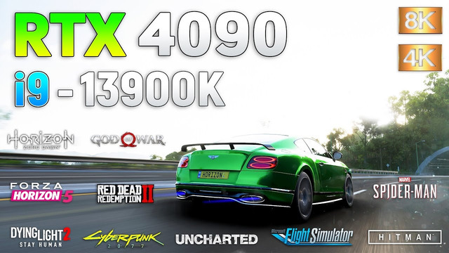 GeForce RTX 4090 + i9 13900K – Test in 10 Games l 4K l 8K l