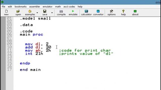 Assembly Language Programming Tutorial – 18 ASCII Table and Simple Math