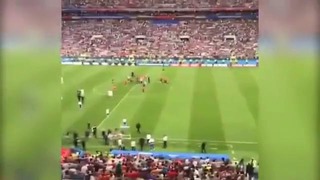 Реакция фанатов на победу России над Испанией