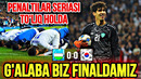 G’ALABA BIZ FINALDAMIZ PENALTILAR SERIYASI TO’LIQ HOLDA VIDEO UZBEKISTON KOREA U20