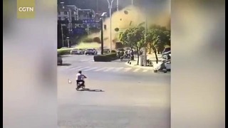 Взрыв газа в китайском Ханчжоу