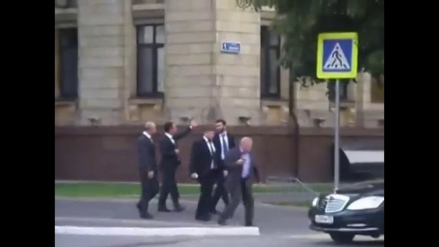 Рамзан Кадыров и охрана в Воронеже
