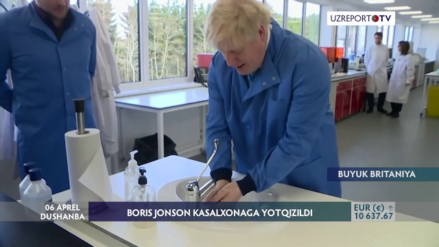 Buyuk Britaniya Bosh vaziri Boris Jonson kasalxonaga yotqizildi