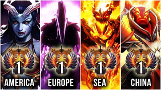 Dota 2 TOP-1 RANK of all regions – America, Europe, SEA, China