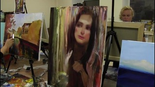 Основы портрета маслом, женский портрет, уроки живописи и рисунка в Москве