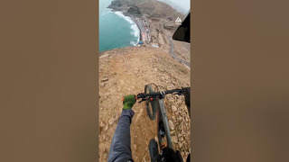 Bike Riders Descend Terrifyingly Steep Hill