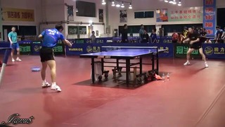 Ma Long & Zhang Jike- training +an amazing game