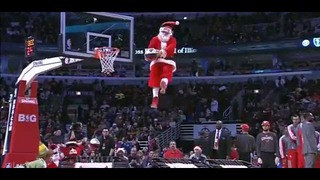 Баскетбольные трюки Санта Клауса