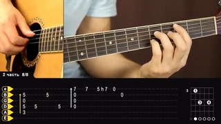 Простая красивая мелодия на гитаре- легенда – часть 2 – видео урок, подробный разбор