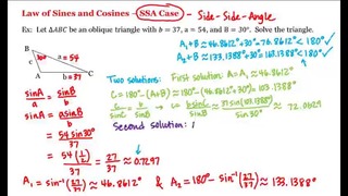 10 – 7 – Law of Sines and Cosines – SSA Case (10-04)