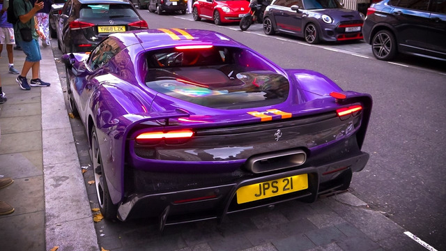 Ferrari 296 Speciale with Brill Steel Exhaust – VERY LOUD Acceleration Sound in London