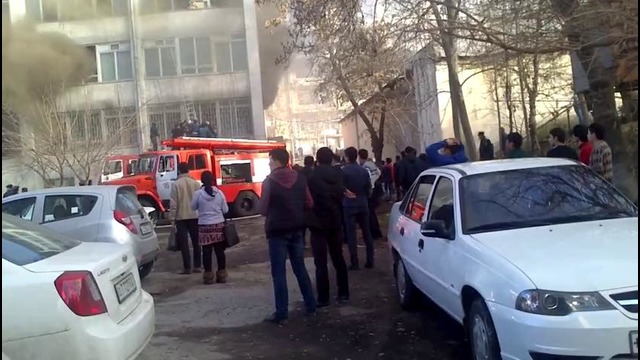 Сильный пожар 23.02.2017 в Ташкенте