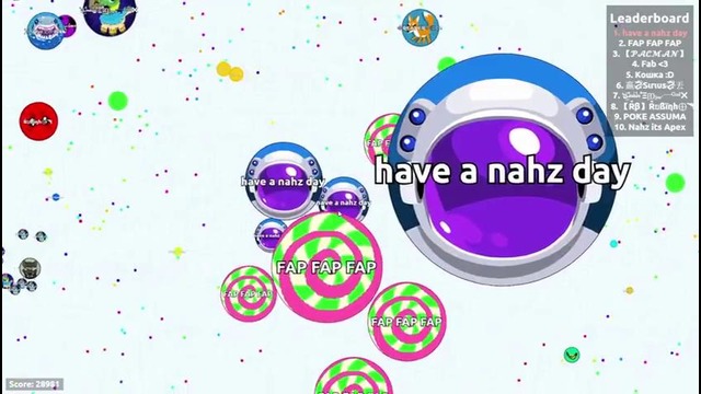 Agario invincible popsplit master! 3 popsplits in 60s!! agar.io uncut