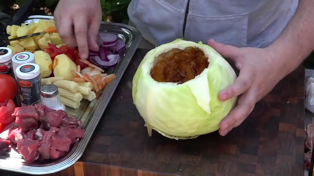 Дымляма в капусте или качан кабоб. Я съел всё