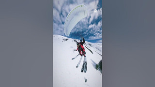 Skiing and paragliding simultaneously like a boss