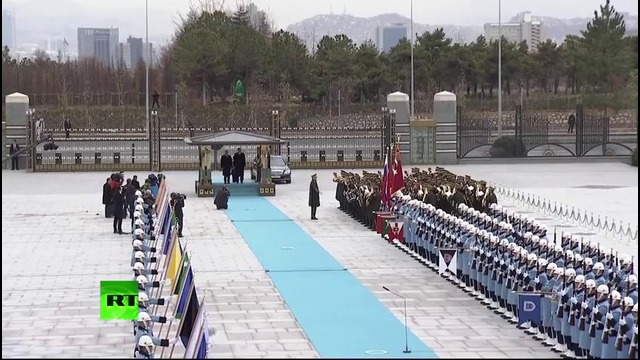 Официальная Церемония встречи Путина в Анкаре