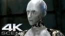 Sentient A.I. Robot Escapes Holding Facility (4K Blu-ray) Fight Scene | I, ROBOT Movie Clip