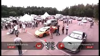 Moscow Unlim 500: Lamborghini Gallardo vs Ferrari 575M
