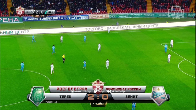 Maciej Rybus’ goal. Terek vs Zenit | RPL 2015/16
