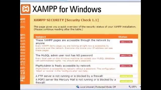 XAMPP for Windowsni Windows Xpga sozlash