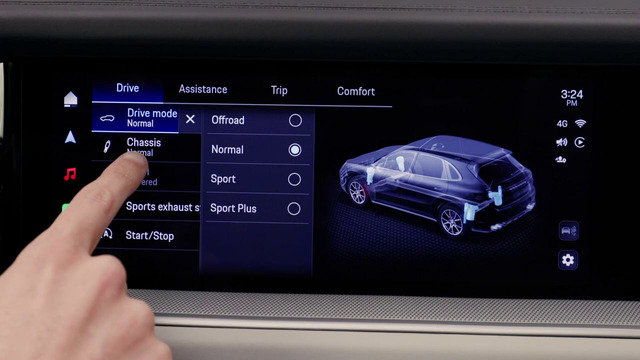 Интерьер Porsche Cayenne 2024 года сочетает элементы 911 и Taycan