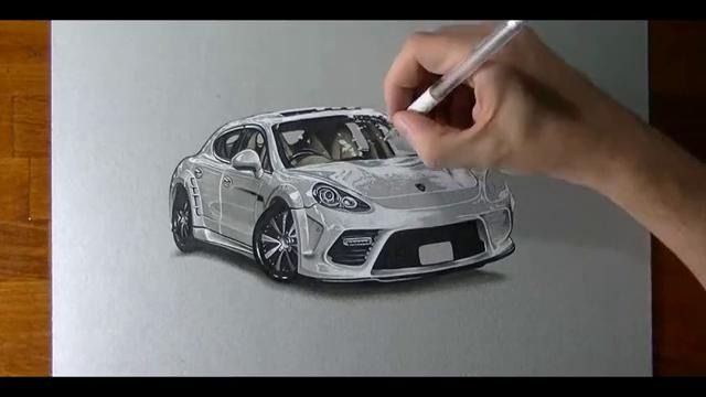 Как рисовать Porsche Pnamera