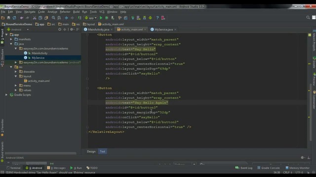 Android Studio Tutorial – 55 – Bound Service Using Messenger