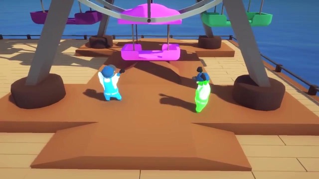 Gang beasts угар – лифт убийца (Мишка и Юля)