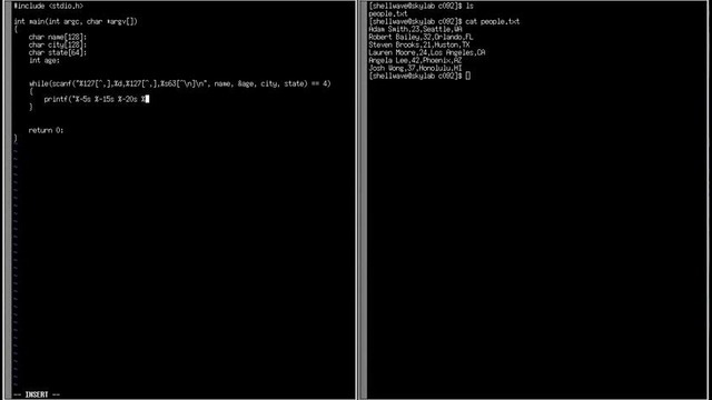 C Programming in Linux Tutorial #092 – Scanset Specifiers in scanf() function